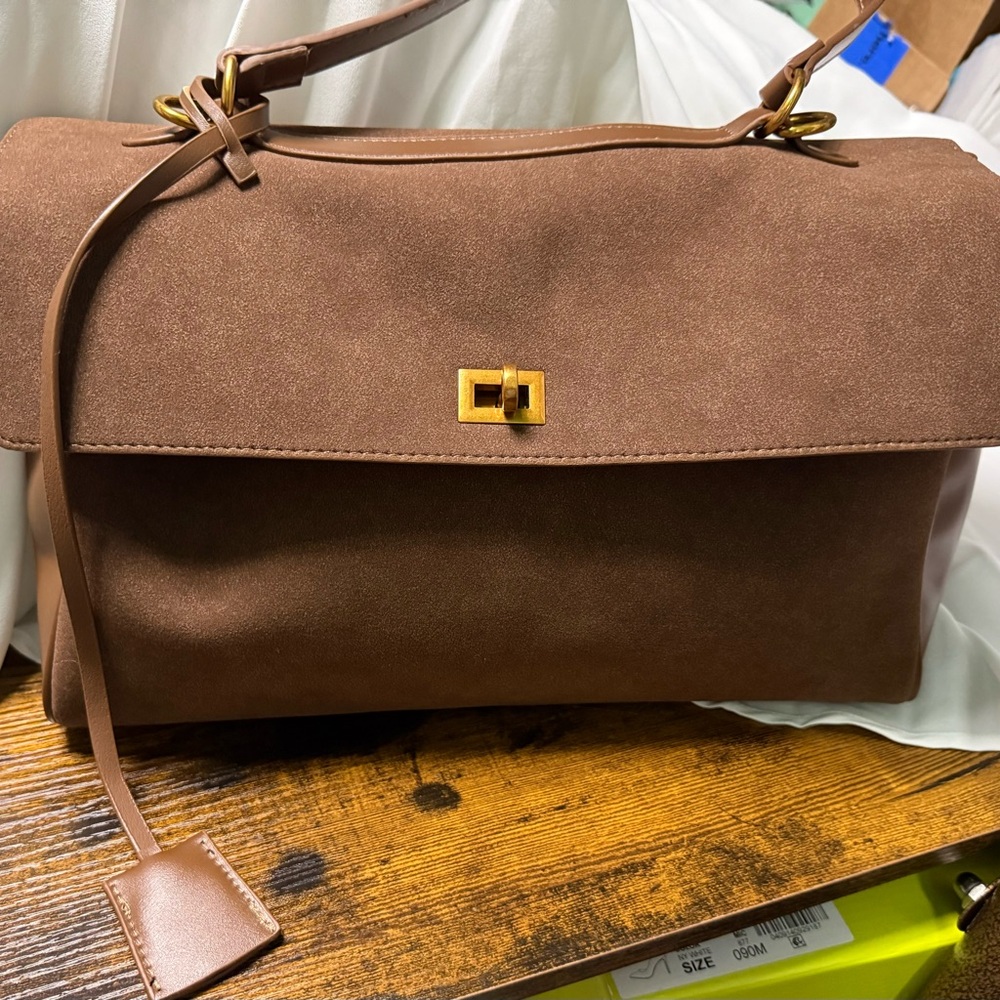 Commense Structured Utility Work Tote / Shoulder Bag | NWT | Brown - Picture 10 of 14